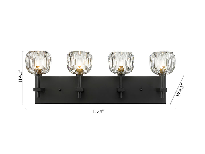 Frame Wall Sconce with Clear Crystal Shades by Bethel - view 12