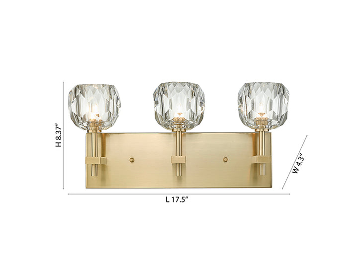 Frame Wall Sconce with Clear Crystal Shades by Bethel - view 42