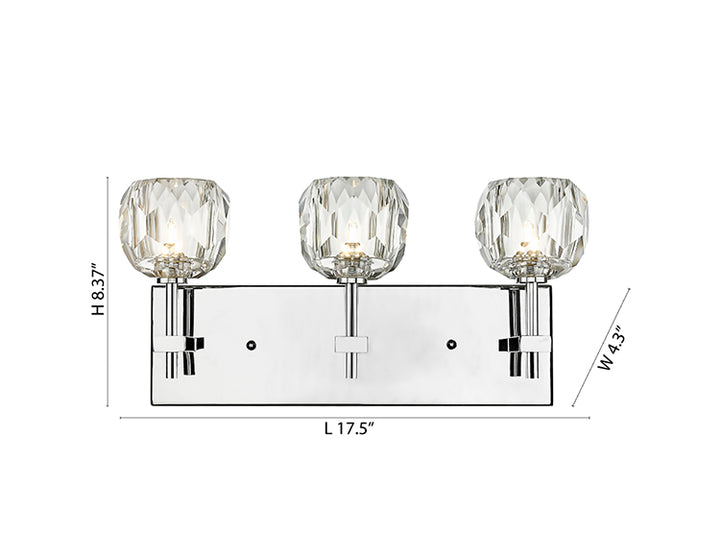 Frame Wall Sconce with Clear Crystal Shades by Bethel - view 24