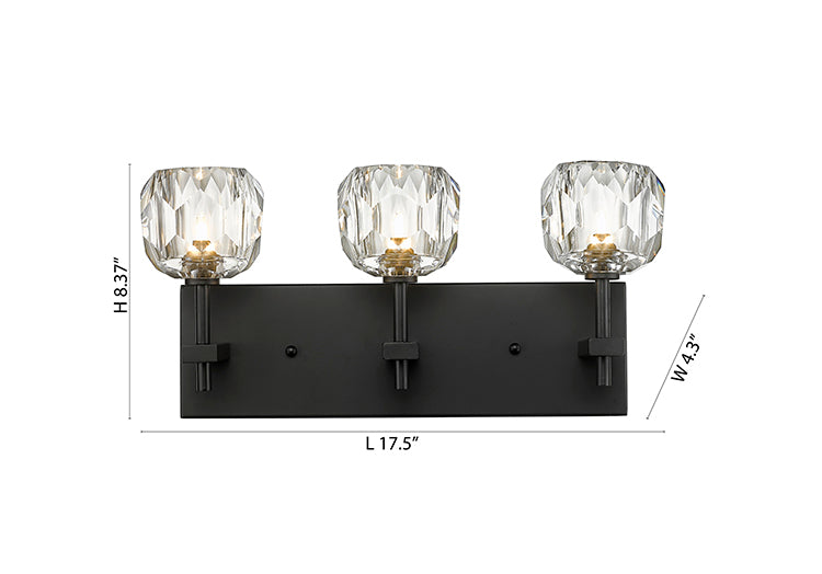 Frame Wall Sconce with Clear Crystal Shades by Bethel - view 6