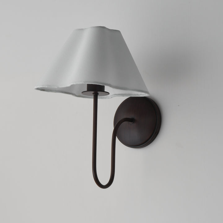Saxon 1-Light Wall Sconce White / Oil Rubbed Bronze alternate view