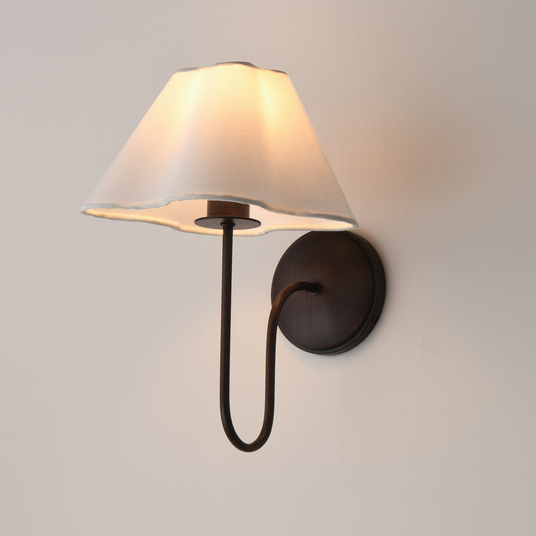 Saxon 1-Light Wall Sconce White / Oil Rubbed Bronze alternate view
