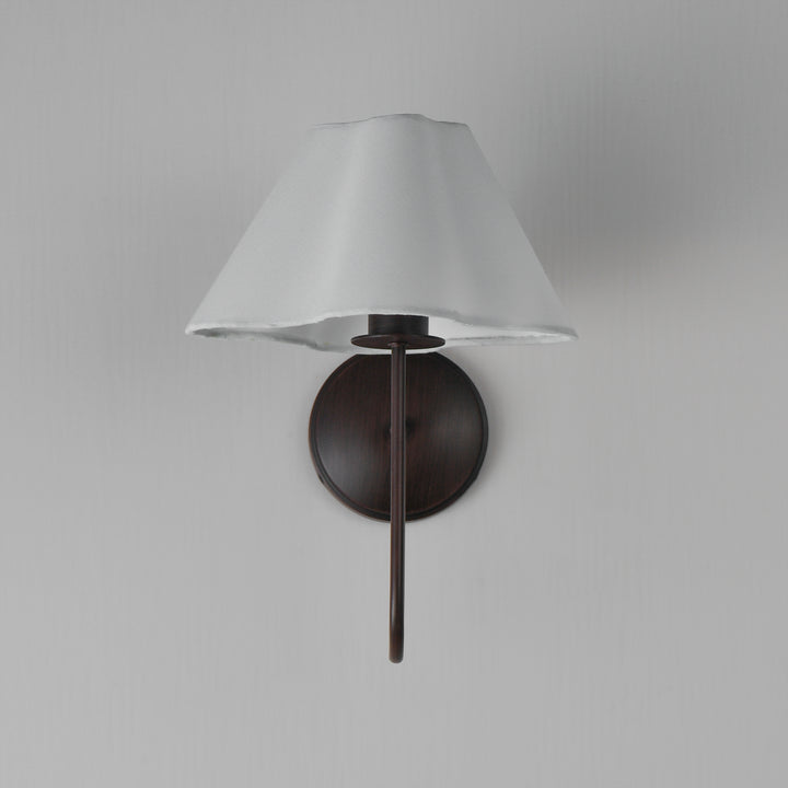 Saxon 1-Light Wall Sconce White / Oil Rubbed Bronze alternate view