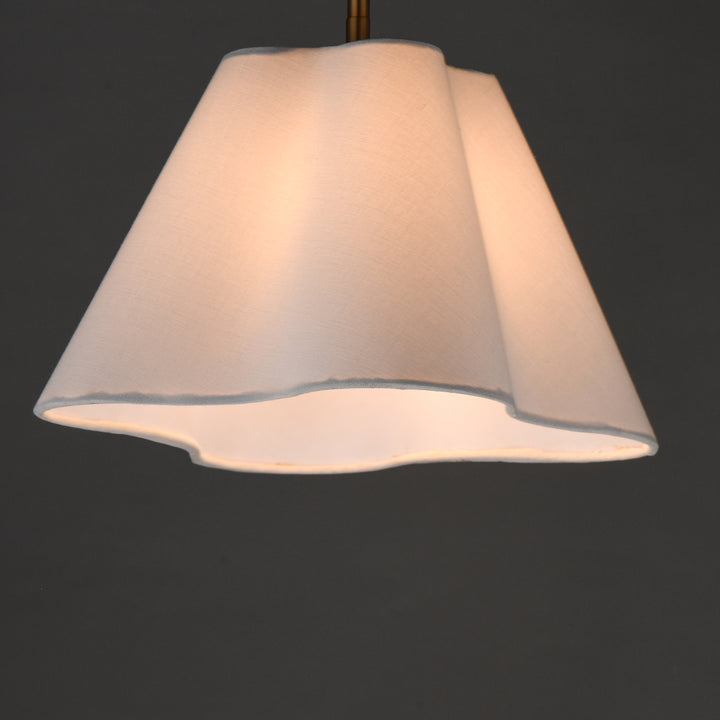 Saxon Pendant White / Natural Aged Brass alternate view