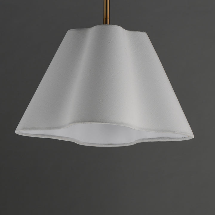 Saxon Pendant White / Natural Aged Brass alternate view