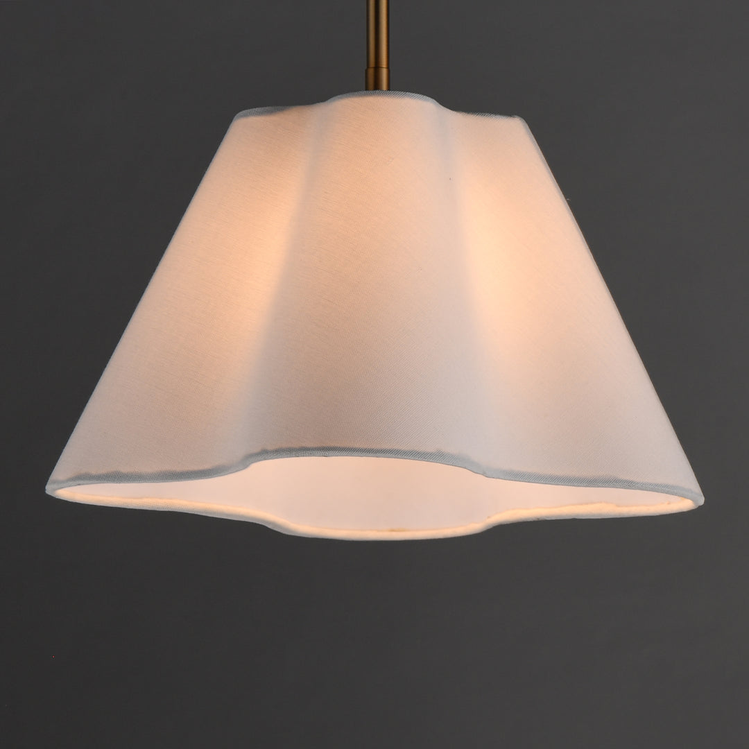 Saxon Pendant White / Natural Aged Brass alternate view