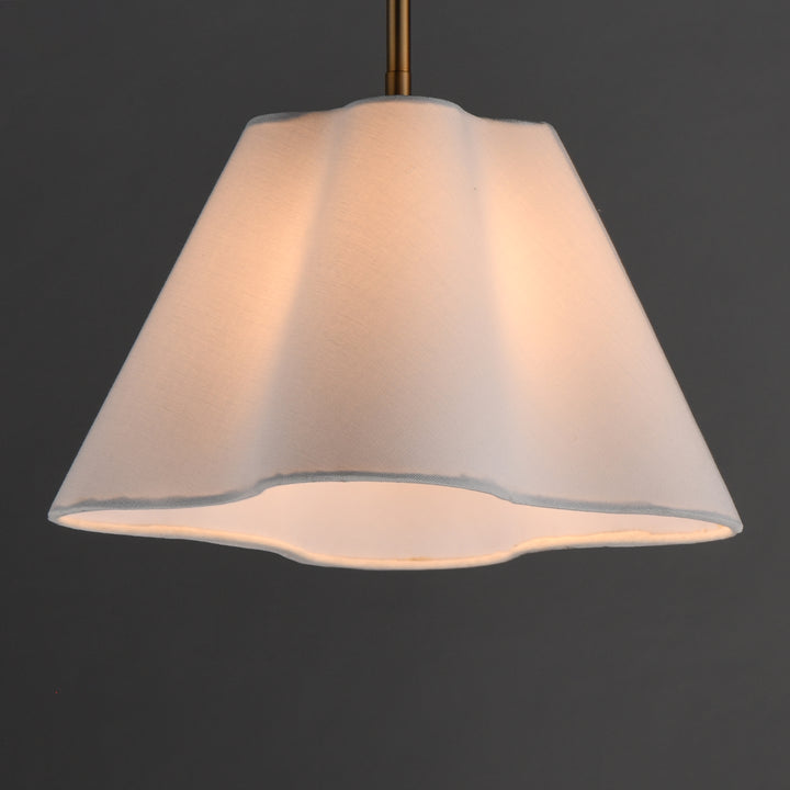 Saxon Pendant White / Natural Aged Brass alternate view