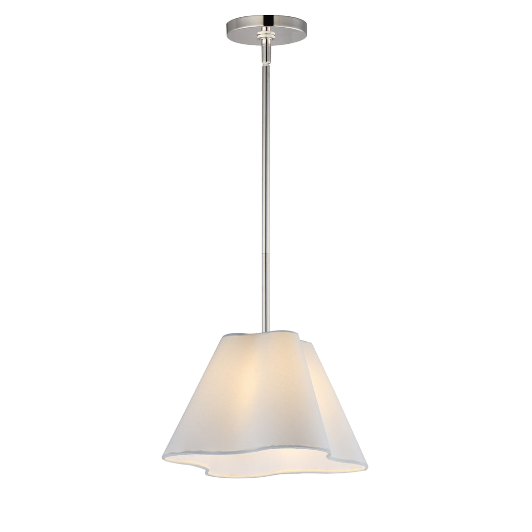 Saxon Pendant White / Polished Nickel