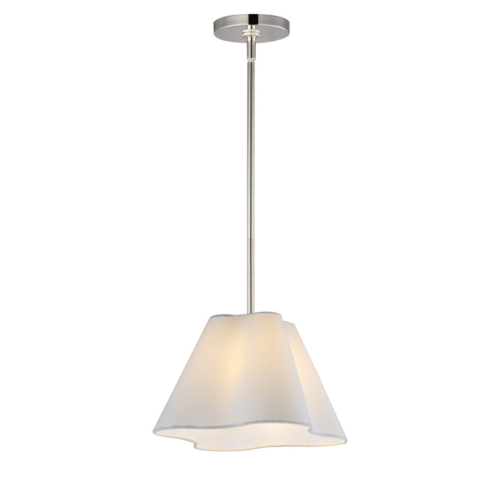 Saxon Pendant White / Polished Nickel