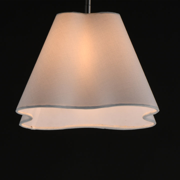 Saxon Pendant White / Polished Nickel alternate view