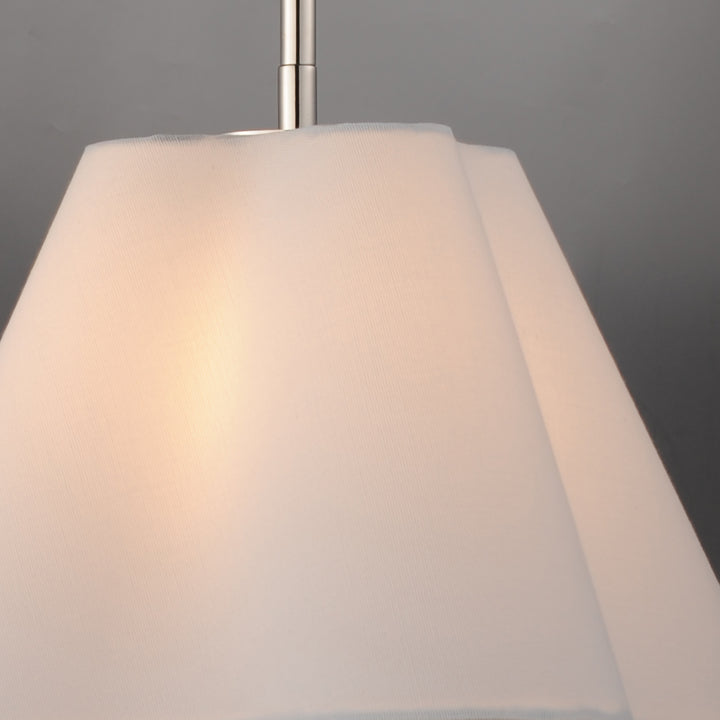 Saxon Pendant White / Polished Nickel alternate view