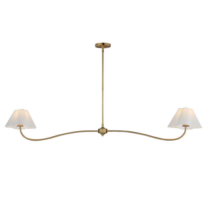 Saxon Pendant White / Natural Aged Brass