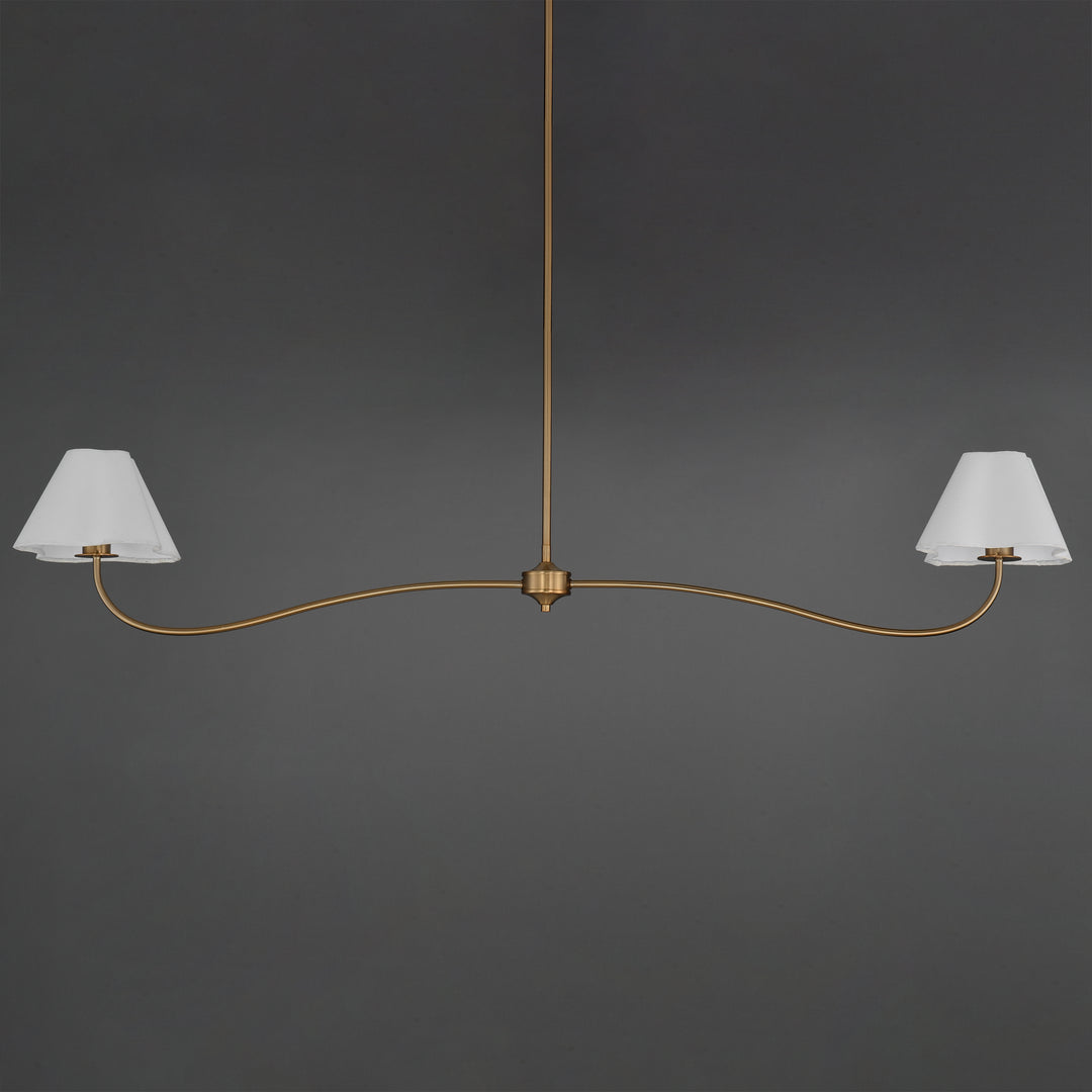 Saxon Pendant White / Natural Aged Brass alternate view