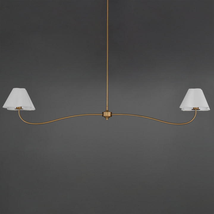 Saxon Pendant White / Natural Aged Brass alternate view