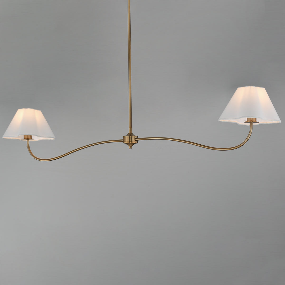 Saxon Pendant White / Natural Aged Brass alternate view