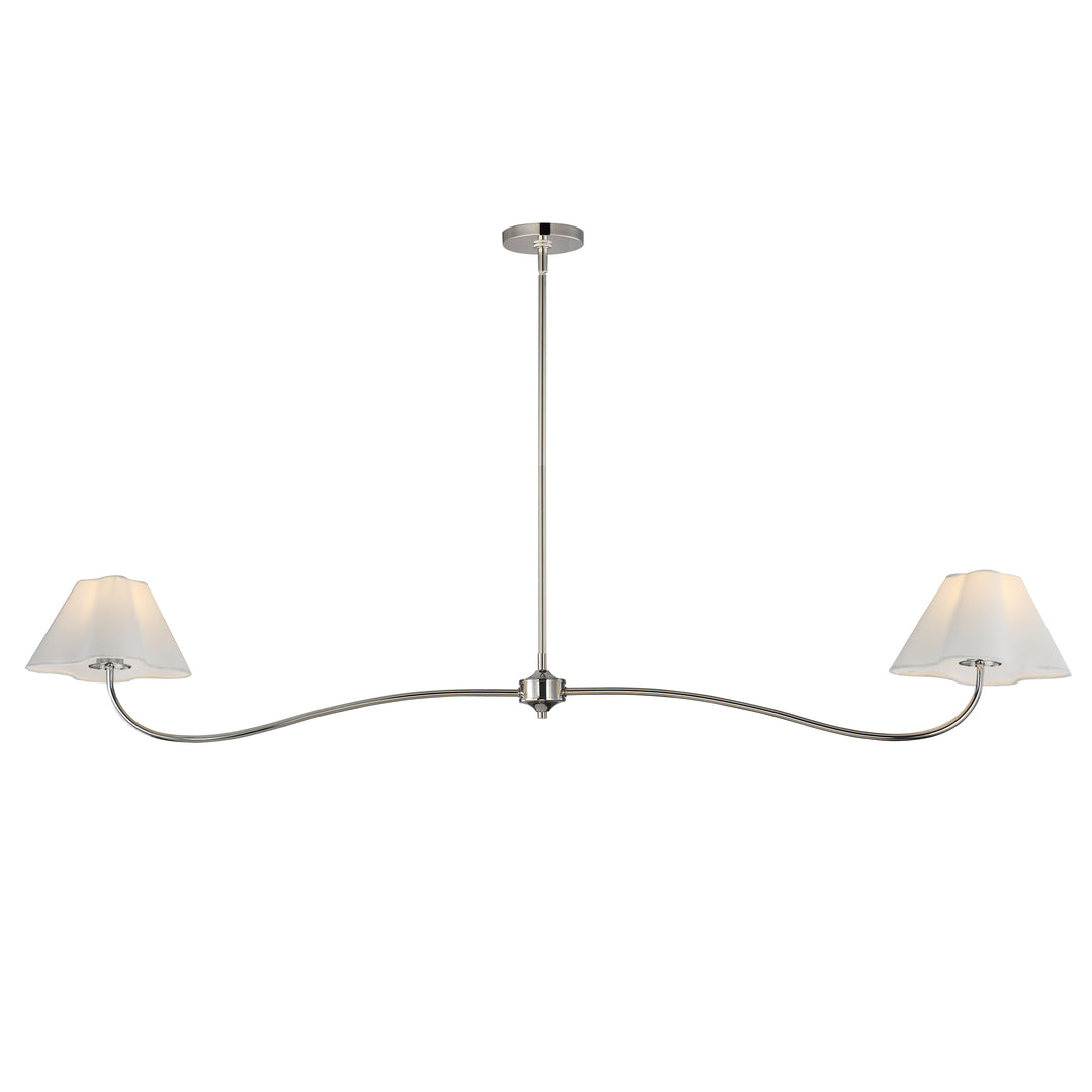 Saxon Pendant White / Polished Nickel
