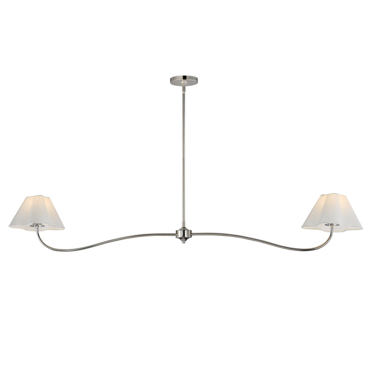 Saxon Pendant White / Polished Nickel
