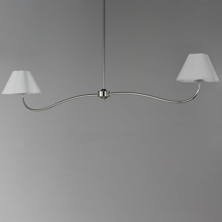Saxon Pendant White / Polished Nickel alternate view