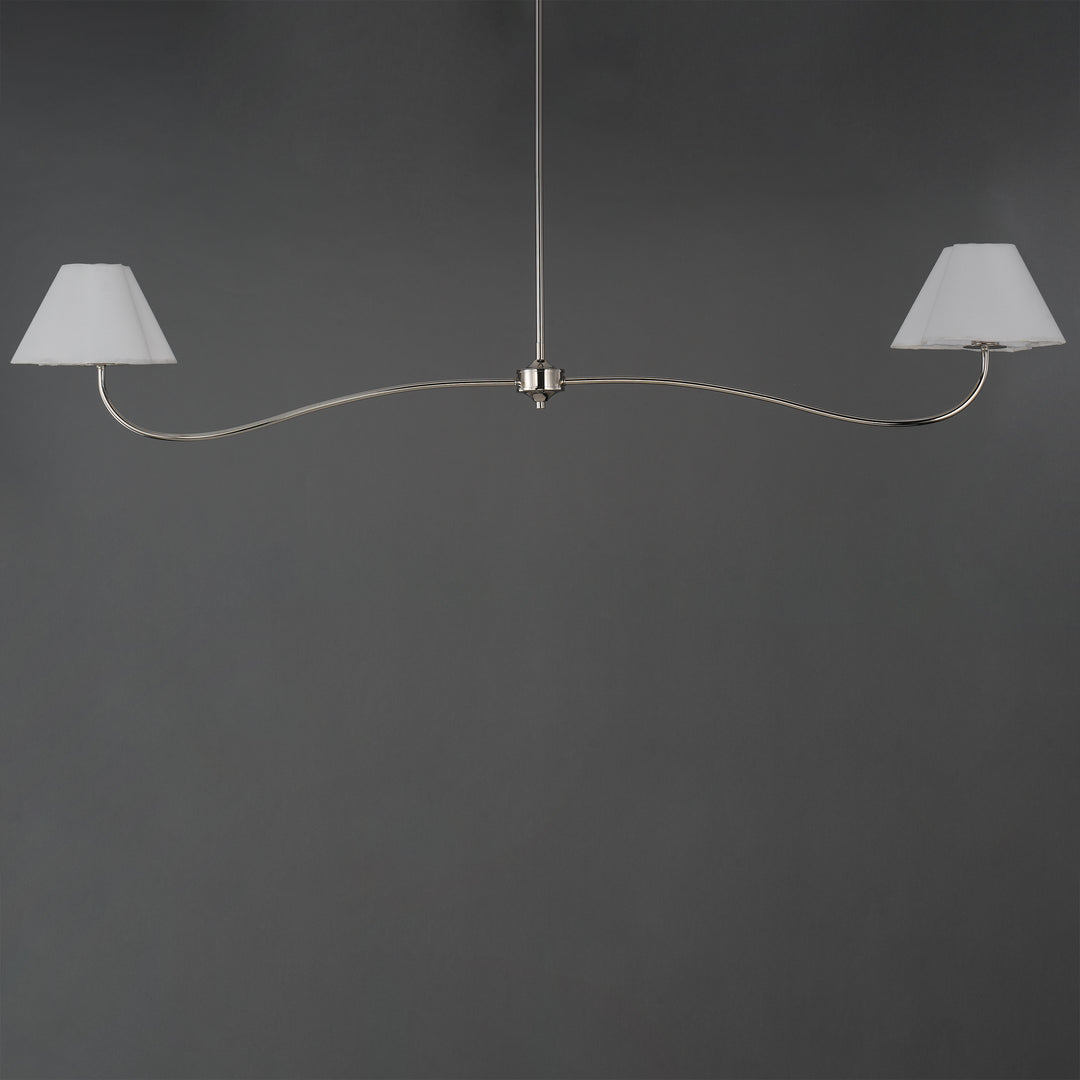 Saxon Pendant White / Polished Nickel alternate view