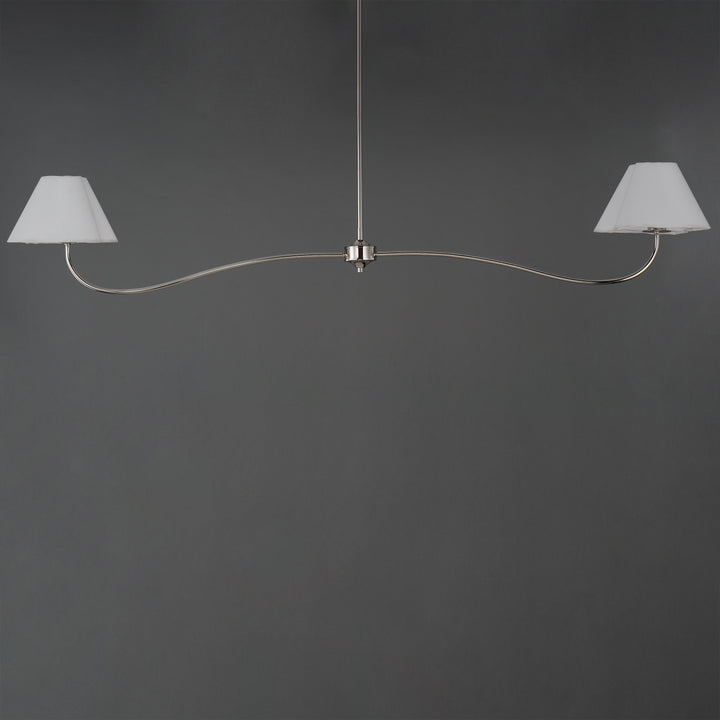 Saxon Pendant White / Polished Nickel alternate view