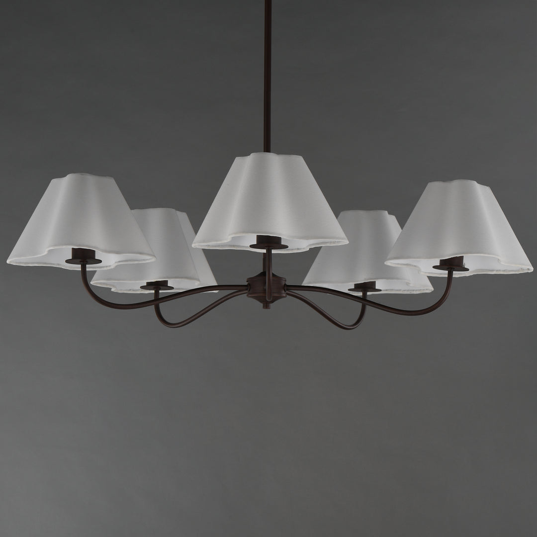 Saxon 5-Light Chandelier White / Oil Rubbed Bronze alternate view