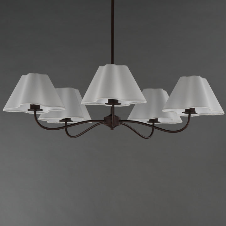 Saxon 5-Light Chandelier White / Oil Rubbed Bronze alternate view