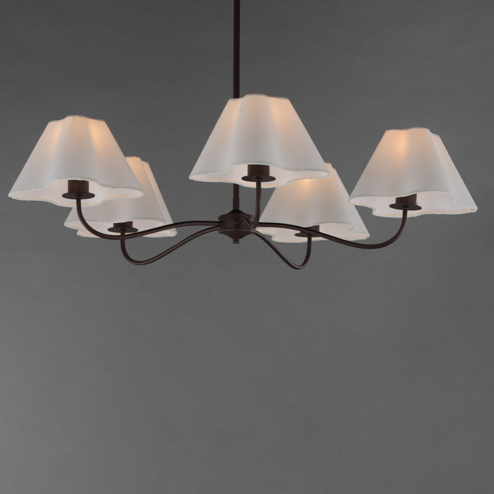 Saxon 5-Light Chandelier White / Oil Rubbed Bronze alternate view