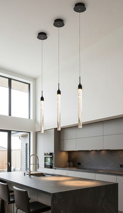 Single Pendant Clear Bubble Crystal Light with Hardware by Bethel - view 11