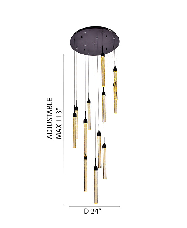Champagne Bubble Crystal Chandelier by Bethel - view 3
