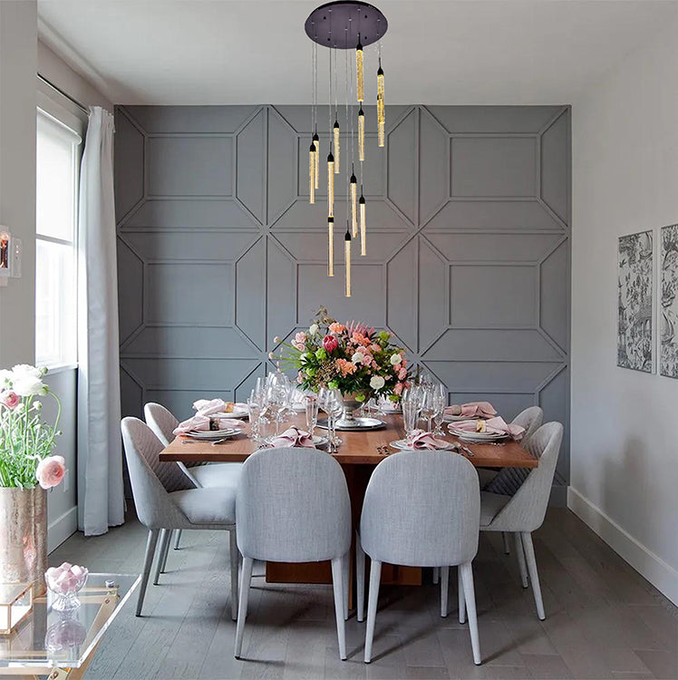 Champagne Bubble Crystal Chandelier by Bethel - view 4