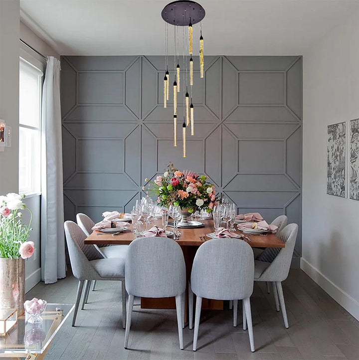 Champagne Bubble Crystal Chandelier by Bethel - view 4