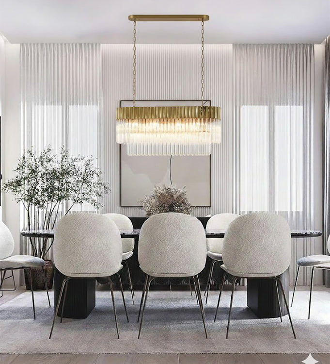 Oval Stainless Steel Frame Chandelier with Clear Hanging Crystals by Bethel - view 7