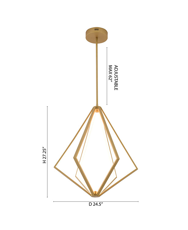 Diamond Metal LED Chandelier with Silicone Diffusers by Bethel - view 29