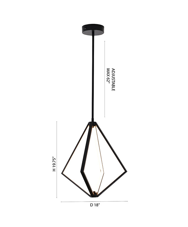 Diamond Metal LED Chandelier with Silicone Diffusers by Bethel - view 6
