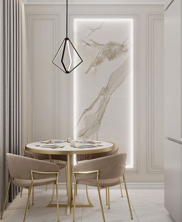 Diamond Metal LED Chandelier with Silicone Diffusers by Bethel - view 7