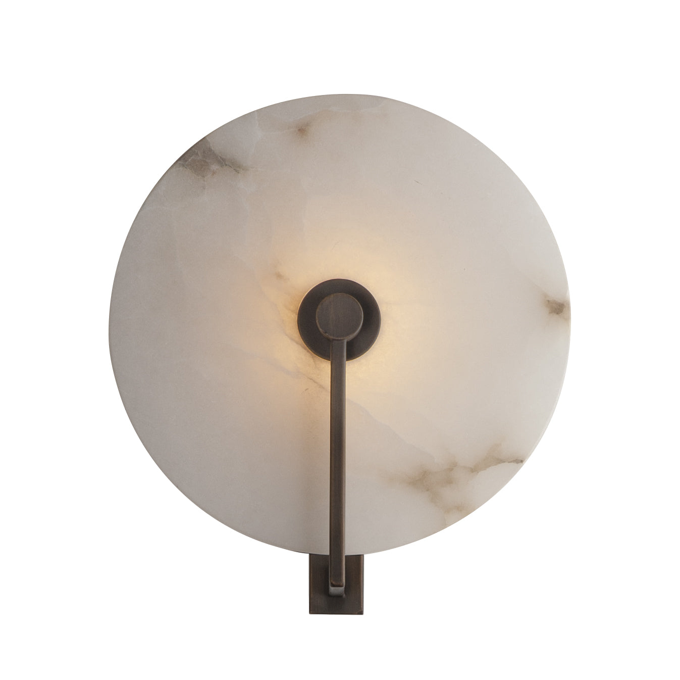 Dark Bronze with Spanish Alabaster Wall Sconce