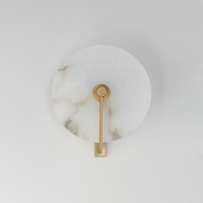 Dark Bronze with Spanish Alabaster Wall Sconce