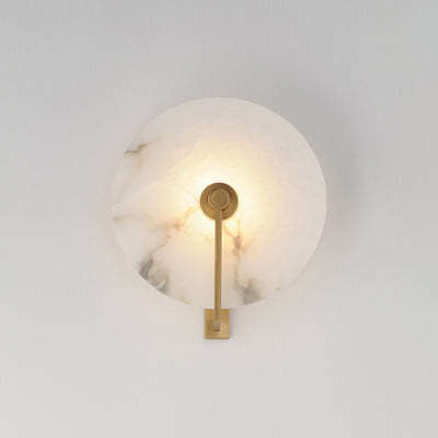 Dark Bronze with Spanish Alabaster Wall Sconce