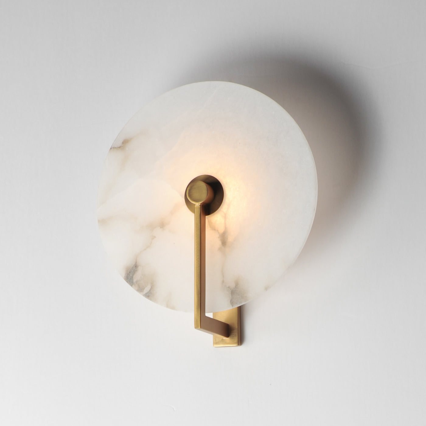 Dark Bronze with Spanish Alabaster Wall Sconce
