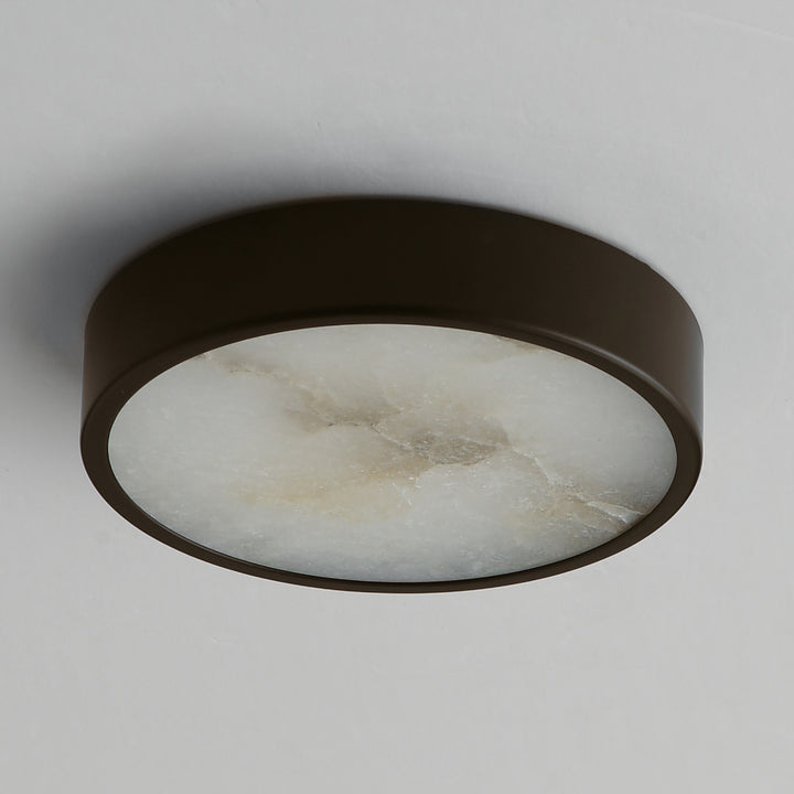 Slab LED Alabaster Flush Mount Dark Bronze alternate view