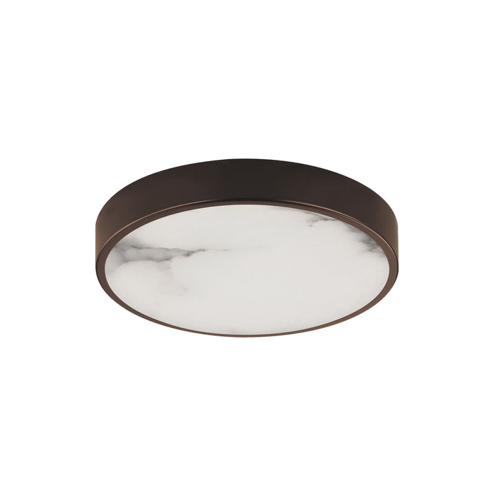 Slab LED Alabaster Flush Mount Dark Bronze