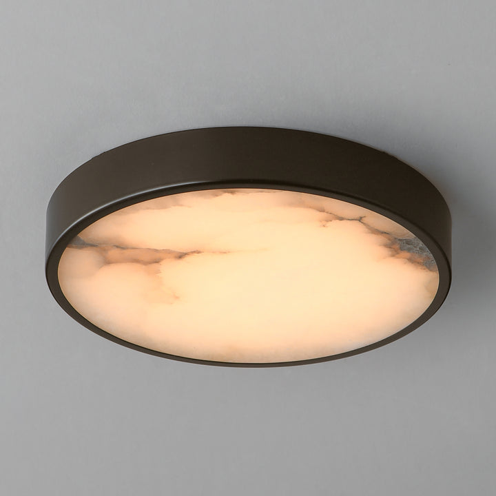 Slab LED Alabaster Flush Mount Dark Bronze alternate view