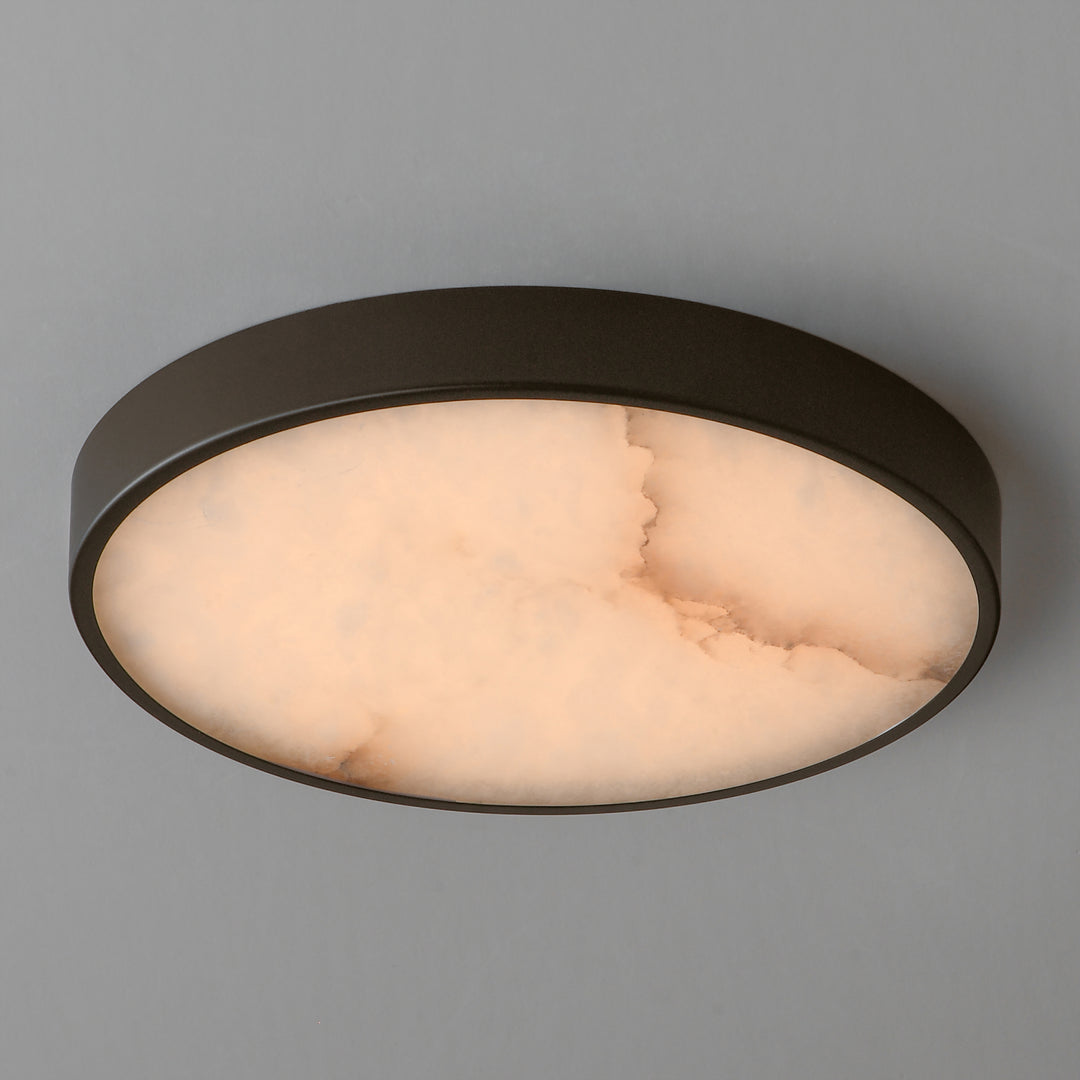 Slab LED Alabaster Flush Mount Dark Bronze alternate view