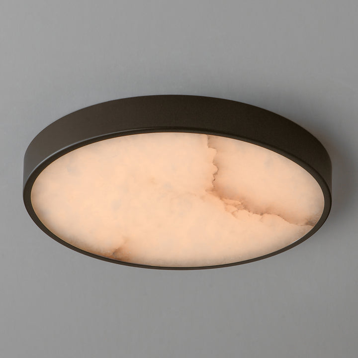 Slab LED Alabaster Flush Mount Dark Bronze alternate view