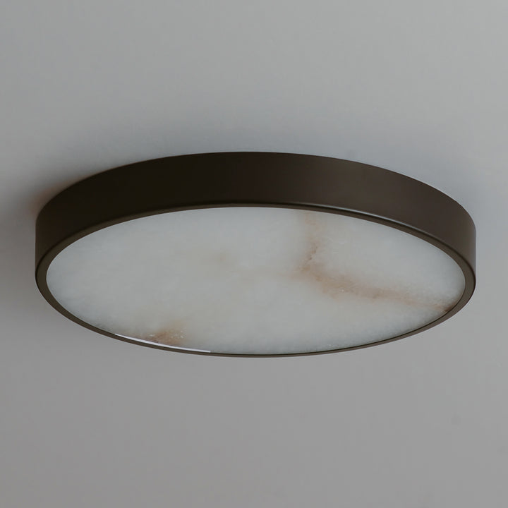 Slab LED Alabaster Flush Mount Dark Bronze alternate view