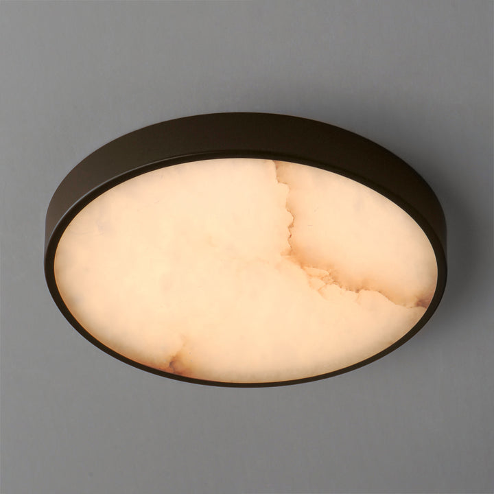 Slab LED Alabaster Flush Mount Dark Bronze alternate view