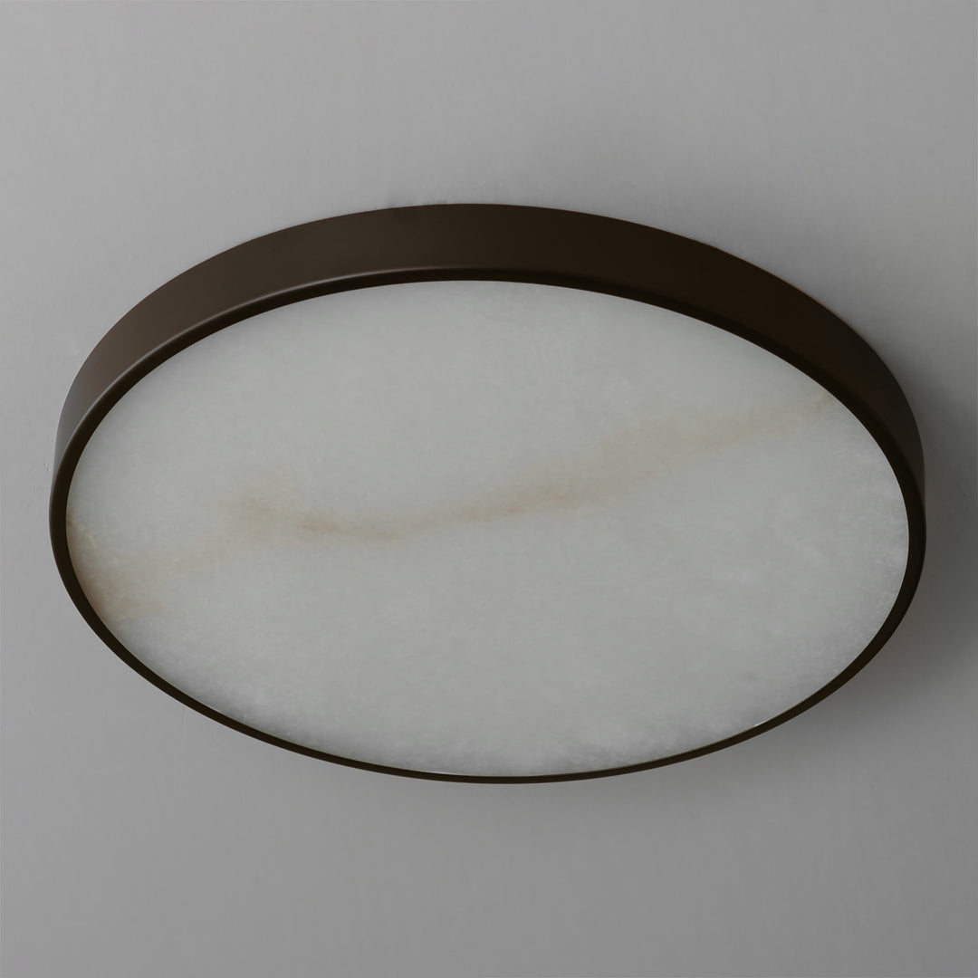 Slab LED Alabaster Flush Mount Dark Bronze alternate view