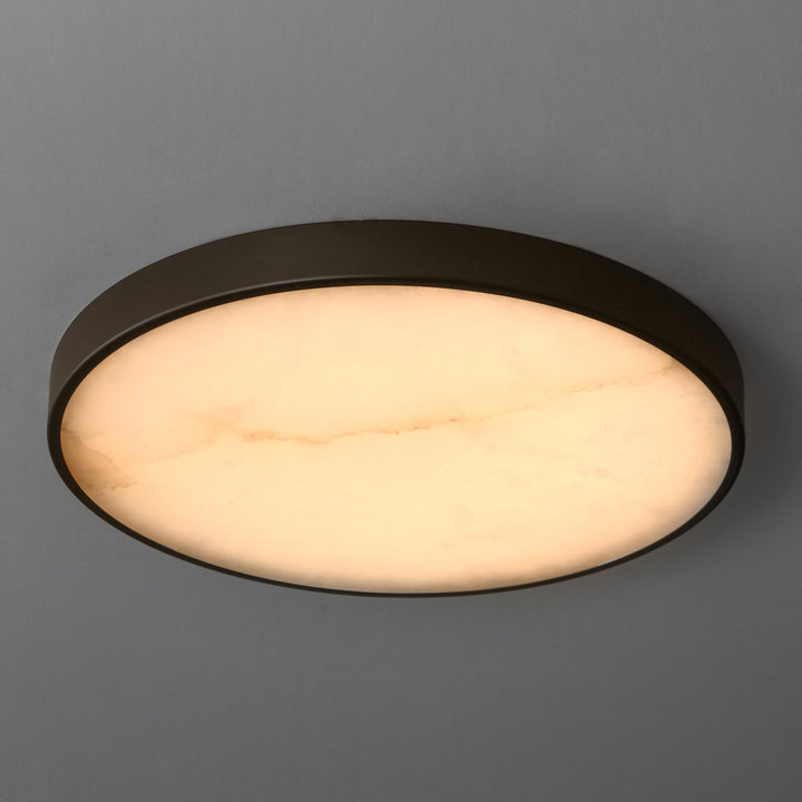 Slab LED Alabaster Flush Mount Dark Bronze alternate view