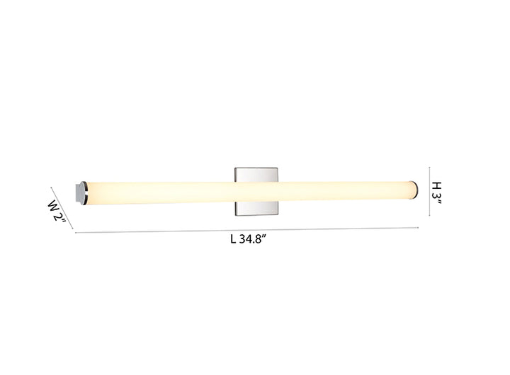 Chrome Glass Vanity Light (VA03) by Bethel - view 4