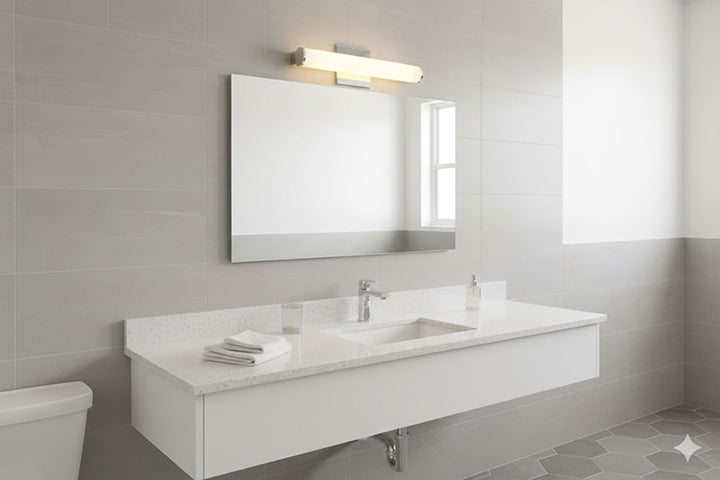 Chrome Glass Vanity Light by Bethel - view 3